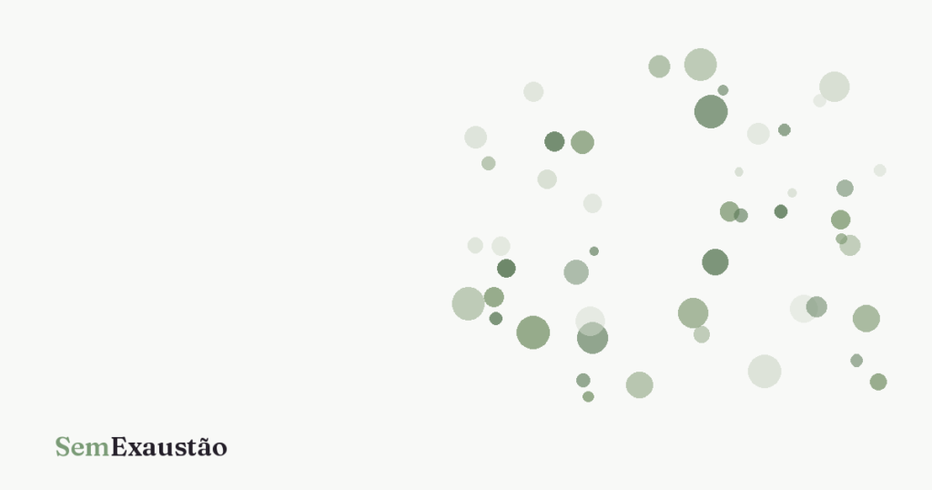 Capa do artigo sobre a culpa de descansar e parar, em tons verde-sálvia